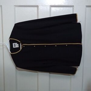 Leslie Faye women's jacket size 10 black and gold nwt (Rox022)